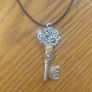 Key necklace on a choker